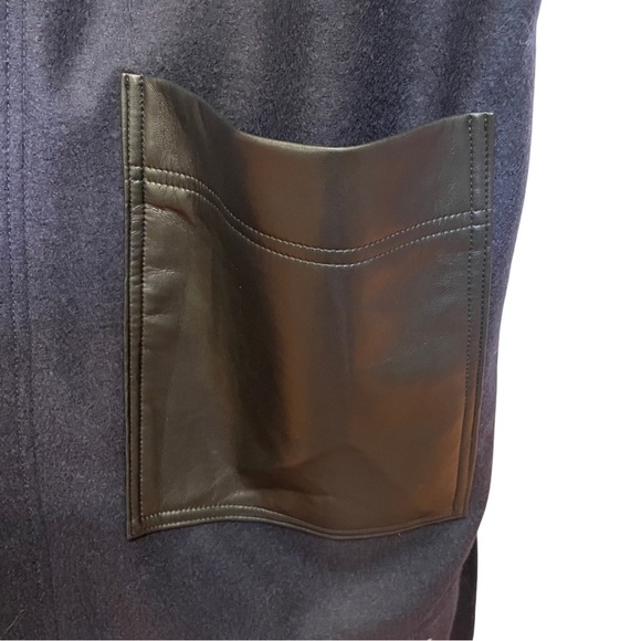 Women's Rodebjer Pinto Navy Blue Jacket Poncho – Size M/L, Elegant & Minimalist - Picture 5 of 11